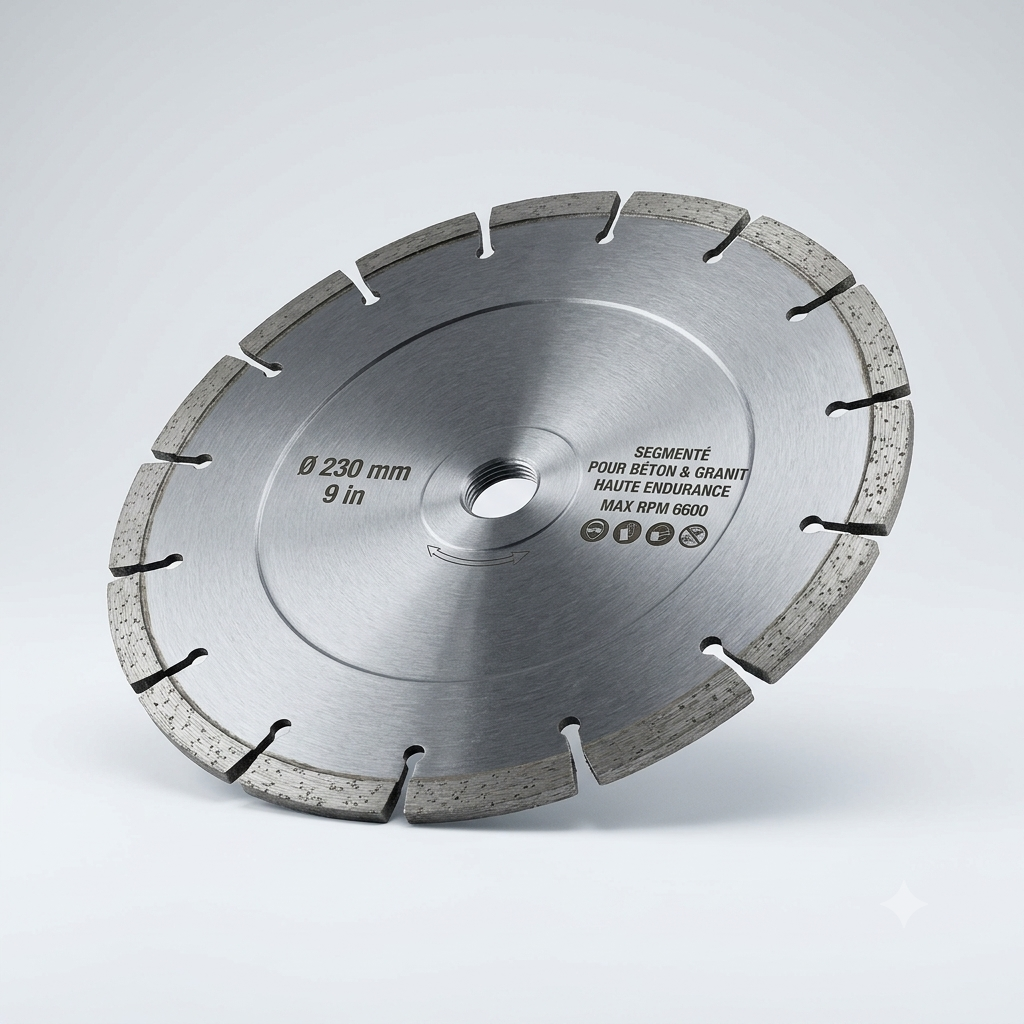 Disque Diamant Segmenté 230mm - Béton armé et Granit