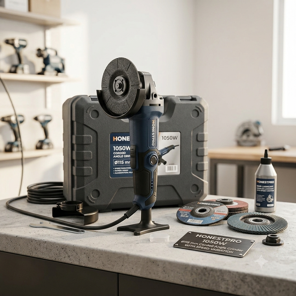 Meuleuse HONESTPRO 1050W Ø115 mm Variateur de Vitesse